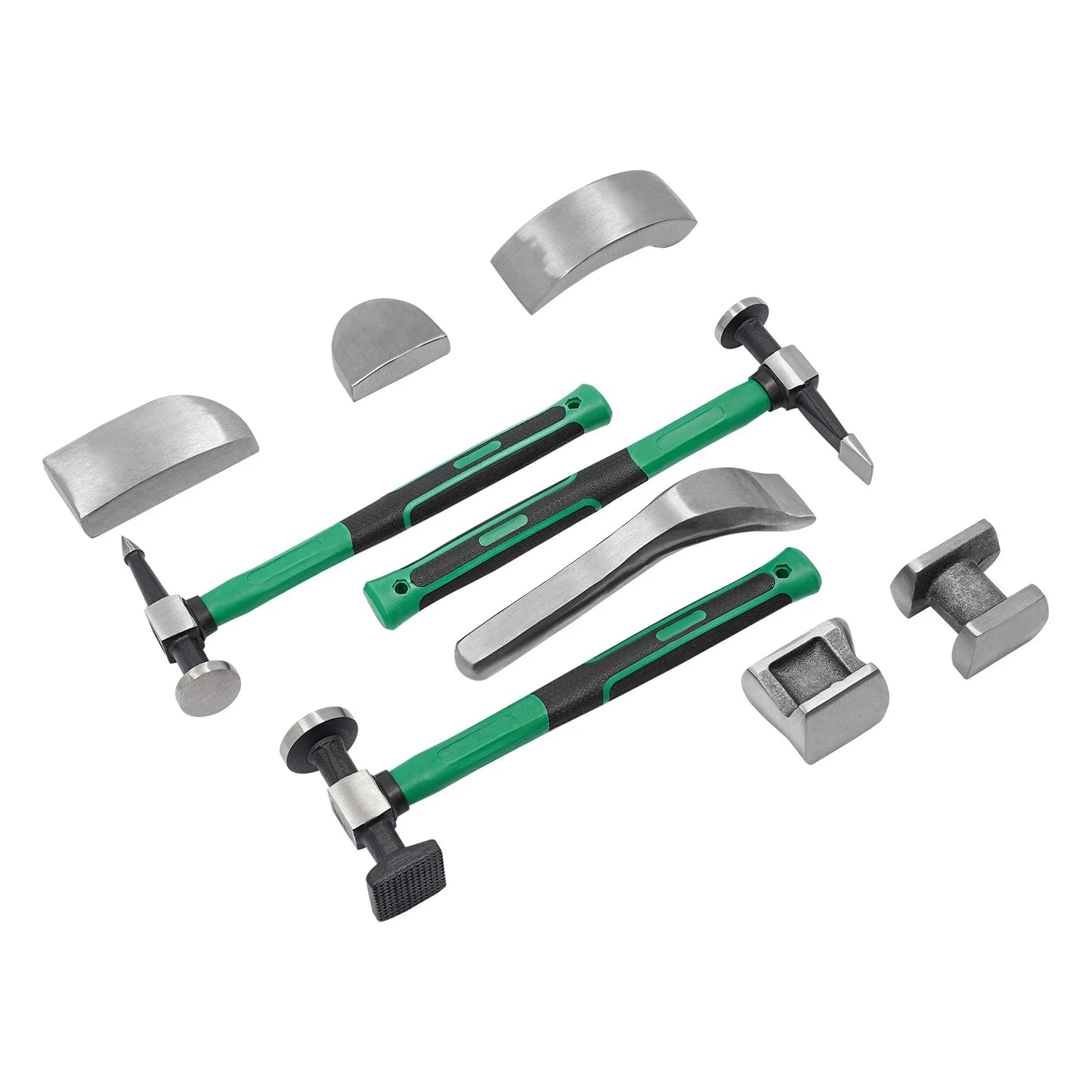 9 Pcs Auto Body Panel Fender Hammer Dolly Set Dent Repair Tools Car Sheet Metal Shaping Movable Car Body Corrector Kit