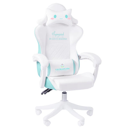 2025 Pink & White Letter Computer Chair Girls living room Study Chair Liftable Rotating Gaming Chair Promotion silla gamer
