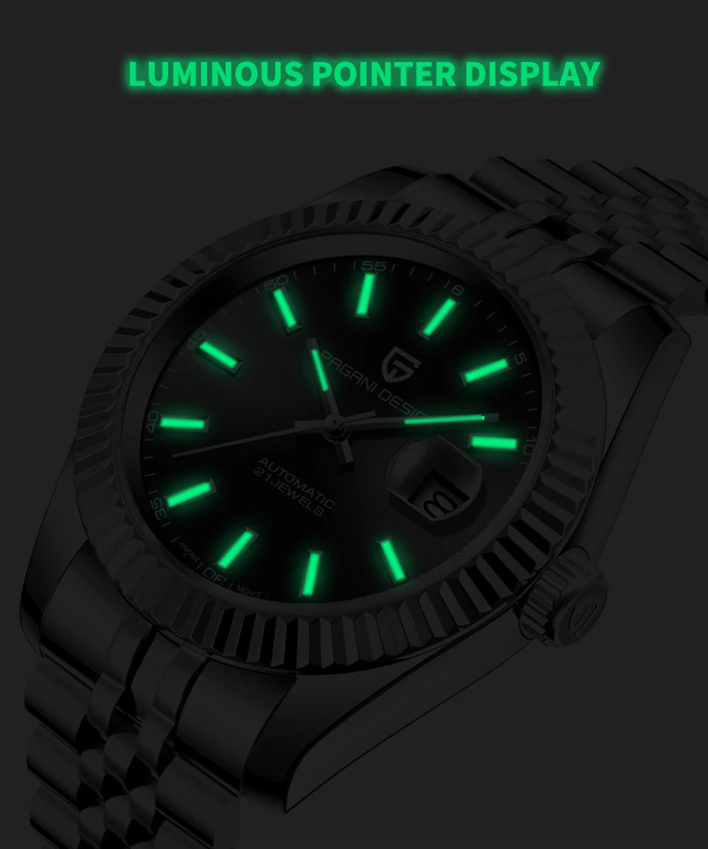 2025 New PAGANI DESIGN Date Men's Mechanical Watches Top Brand Luxury Automatic Wrist Watch Men NH35A Movement 100M Waterproof