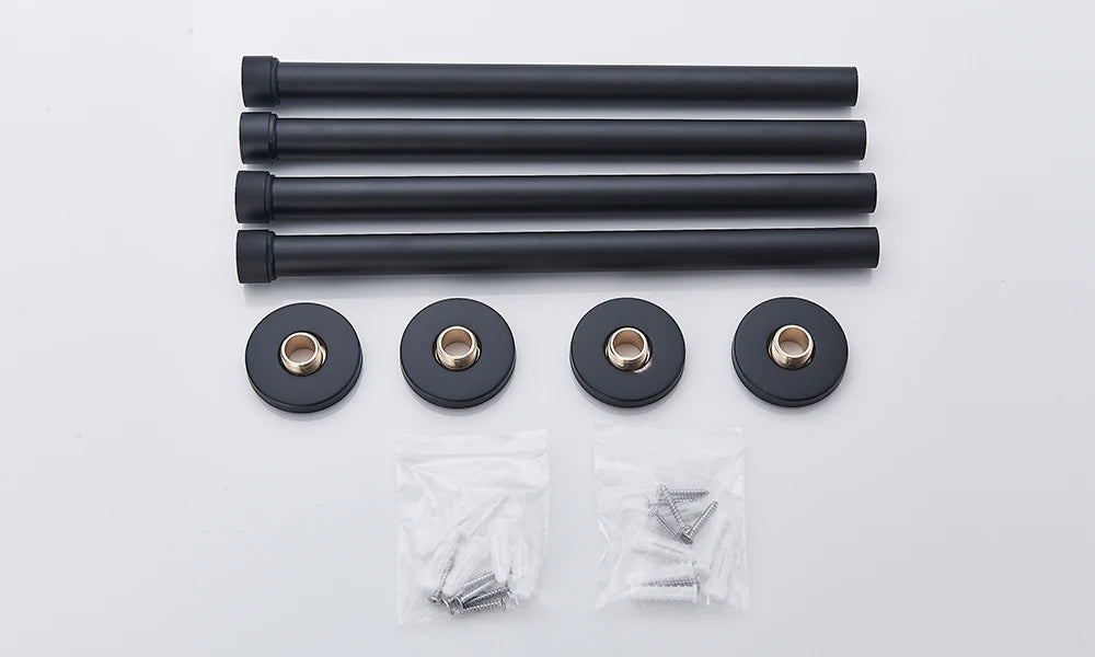 Rozin LED Matte Black Shower Head 40*80cm Large Size Rainfall Shower Heads  Ceiling Mounted with Installation Arm for Bathroom