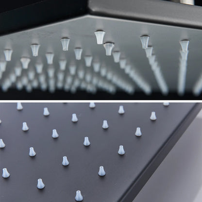 Rozin LED Matte Black Shower Head 40*80cm Large Size Rainfall Shower Heads  Ceiling Mounted with Installation Arm for Bathroom