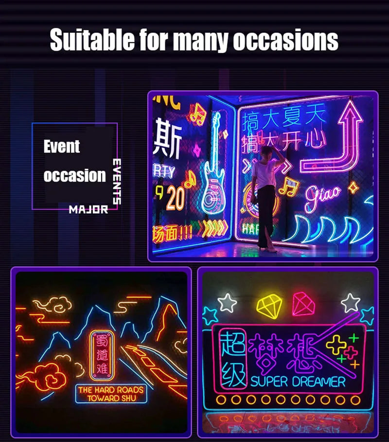 Custom Neon Sign Light DIY Private LED Night Lamp Bulbs Shop Logo Pub Store Club Game Room Wall Decor Billboard Advertisement
