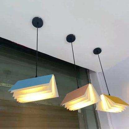 Modern Led Book Pendant Light Living Dining Room Study Chandelier Hanging Lighting Night Lamp Bedroom Kitchen Restaurant Light
