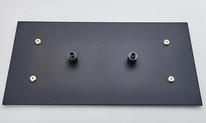 Rozin LED Matte Black Shower Head 40*80cm Large Size Rainfall Shower Heads  Ceiling Mounted with Installation Arm for Bathroom