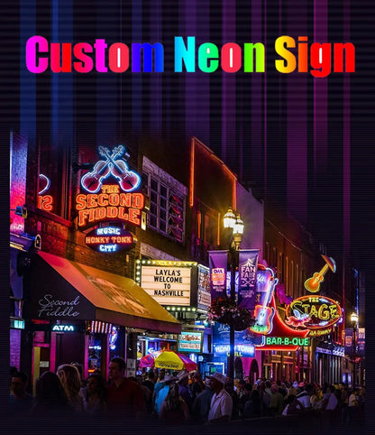 Custom Neon Sign Light DIY Private LED Night Lamp Bulbs Shop Logo Pub Store Club Game Room Wall Decor Billboard Advertisement