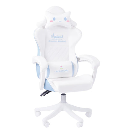 2025 Pink & White Letter Computer Chair Girls living room Study Chair Liftable Rotating Gaming Chair Promotion silla gamer