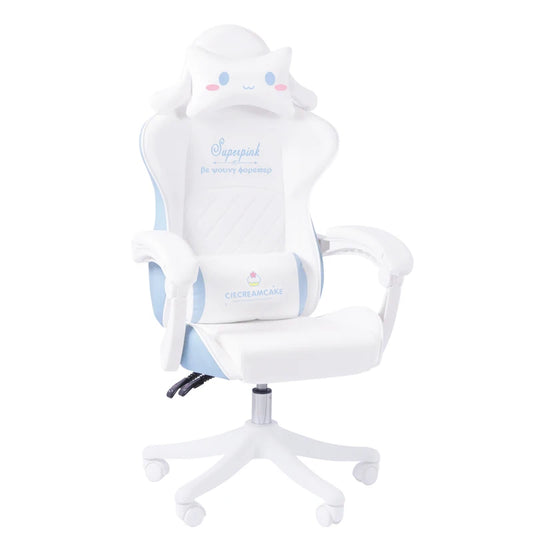 2025 Pink & White Letter Computer Chair Girls living room Study Chair Liftable Rotating Gaming Chair Promotion silla gamer