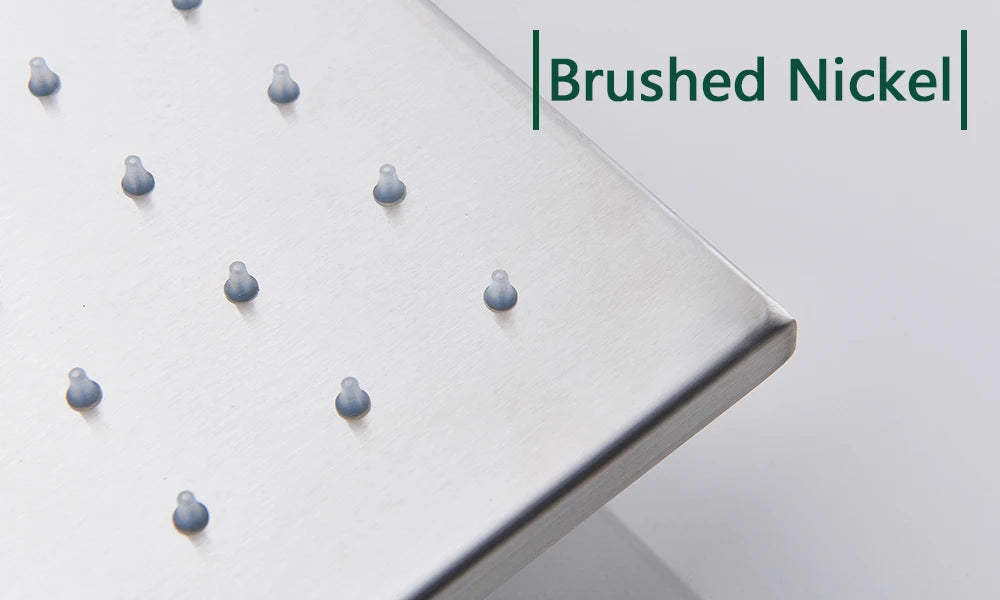 Rozin LED Matte Black Shower Head 40*80cm Large Size Rainfall Shower Heads  Ceiling Mounted with Installation Arm for Bathroom