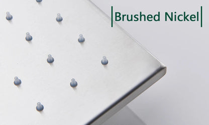 Rozin LED Matte Black Shower Head 40*80cm Large Size Rainfall Shower Heads  Ceiling Mounted with Installation Arm for Bathroom