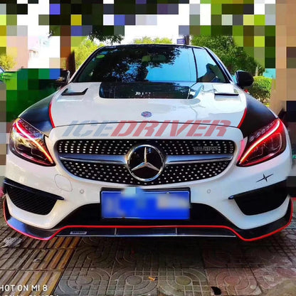 Icedriver for Mercedes Benz C class DRL RGB multicolor LED boards w205 s205 a205 AMG c63 2014-2019 RGBW daytime running lights