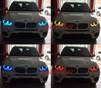 Icedriver for BMW X5 X6 X5M F95 CSL Yellow DRL multicolor LED boards F15 F16 G05 G18 G06 daytime running lights Red RGBW Amber