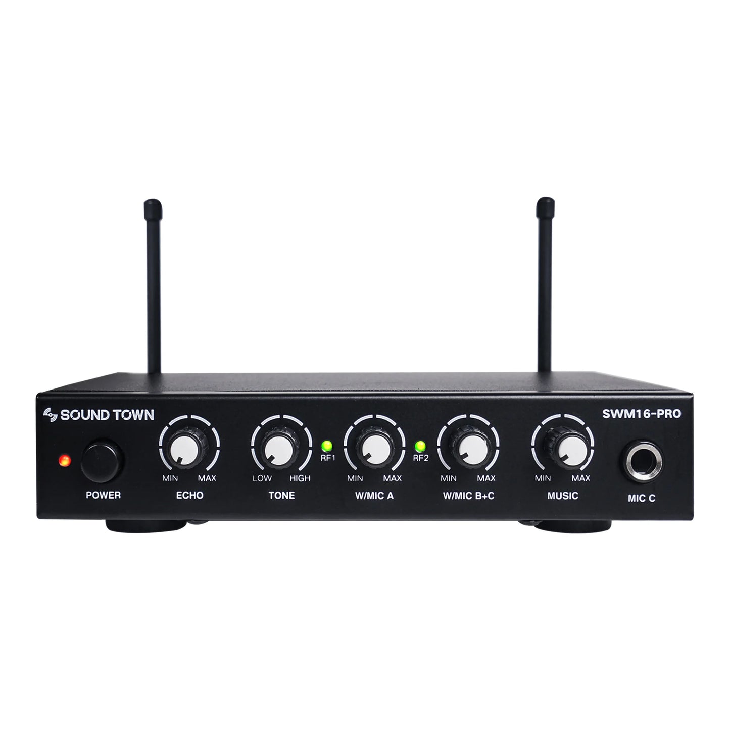 Sound Town 16 Channels Wireless Microphone Karaoke Mixer System, Supports Smart TV, Home Theater, Sound Bar (SWM16-PRO)