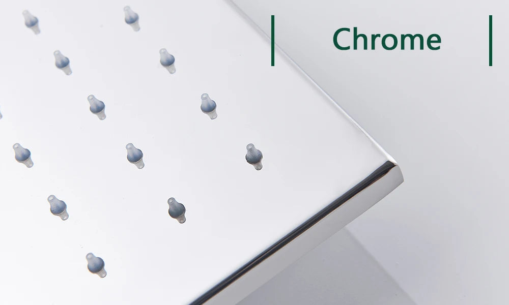 Rozin LED Matte Black Shower Head 40*80cm Large Size Rainfall Shower Heads  Ceiling Mounted with Installation Arm for Bathroom