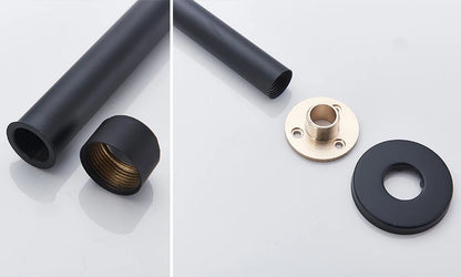 Rozin LED Matte Black Shower Head 40*80cm Large Size Rainfall Shower Heads  Ceiling Mounted with Installation Arm for Bathroom