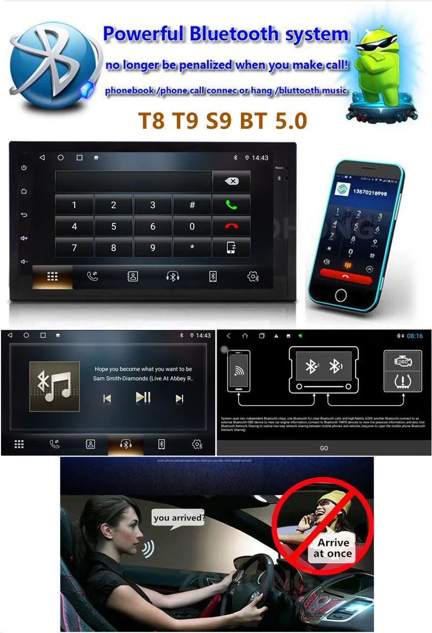 DSP Carplay For Jeep Wrangler 3 JK Android Head Unit Screen 2 Din Autoradio BT GPS Navigation Multimedia Player Car Radio Stereo