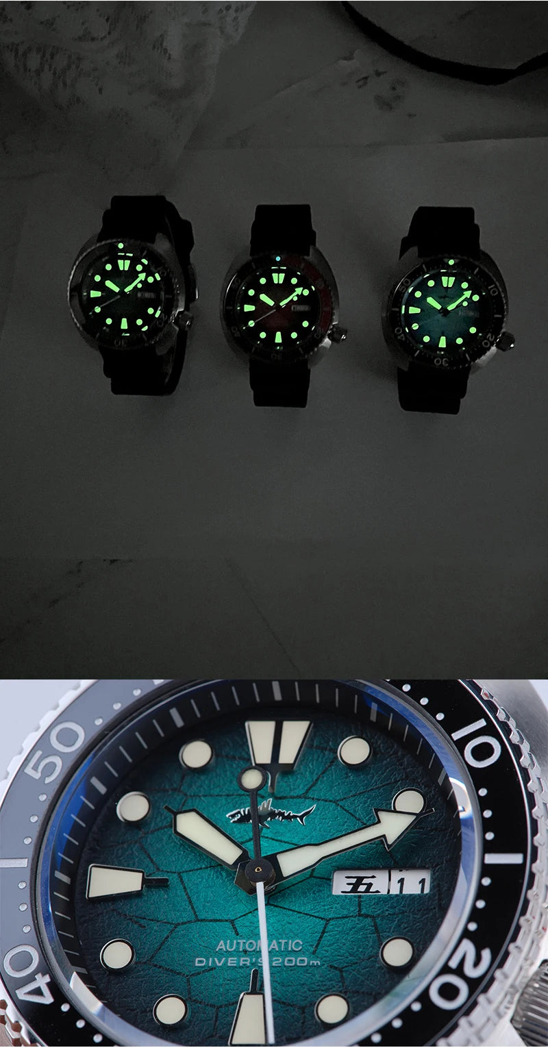 Heimdallr Watches For Men 20Bar Waterproof Luminous Sapphire Crystal NH36A Automatic Movement Vintage Men's Diving Wristwatch