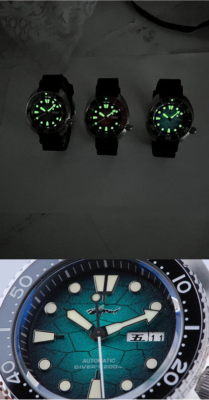 Heimdallr Watches For Men 20Bar Waterproof Luminous Sapphire Crystal NH36A Automatic Movement Vintage Men's Diving Wristwatch