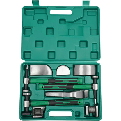 9 Pcs Auto Body Panel Fender Hammer Dolly Set Dent Repair Tools Car Sheet Metal Shaping Movable Car Body Corrector Kit