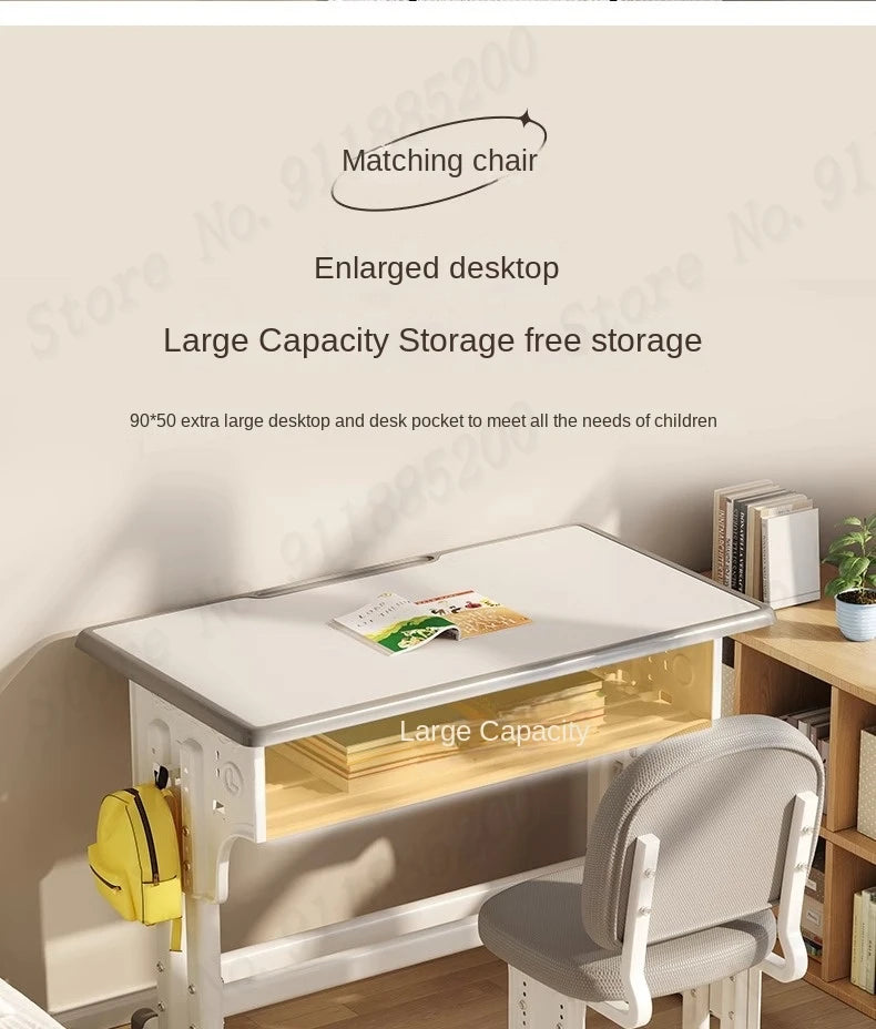 Children's Study Table Home Small Student Writing Desk, School Cтол, Simple Adjustable Мебель Set, Enlarged Tabletop Mobiliário