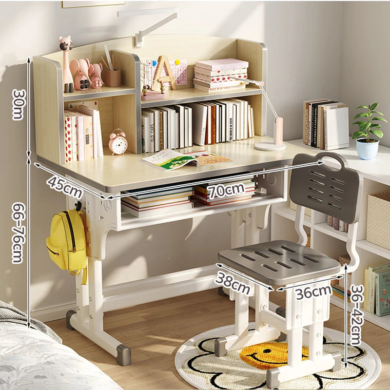 Children's Study Table Home Small Student Writing Desk, School Cтол, Simple Adjustable Мебель Set, Enlarged Tabletop Mobiliário