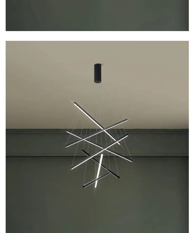 Modern LED Chandeliers Luster Lights For Stair Hall Bedroom Room Duplex Building Indoor Lighting Fixture Ceiling Chandelier