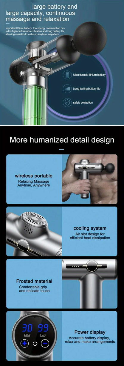 99 Level Massage Gun Deep Body Massager For Muscle Body Neck Massager Electric Fitness Equipment Noise Reduction Male Female