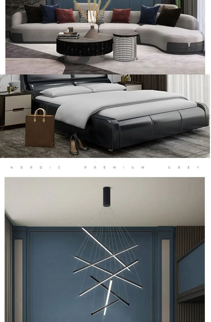 Modern LED Chandeliers Luster Lights For Stair Hall Bedroom Room Duplex Building Indoor Lighting Fixture Ceiling Chandelier