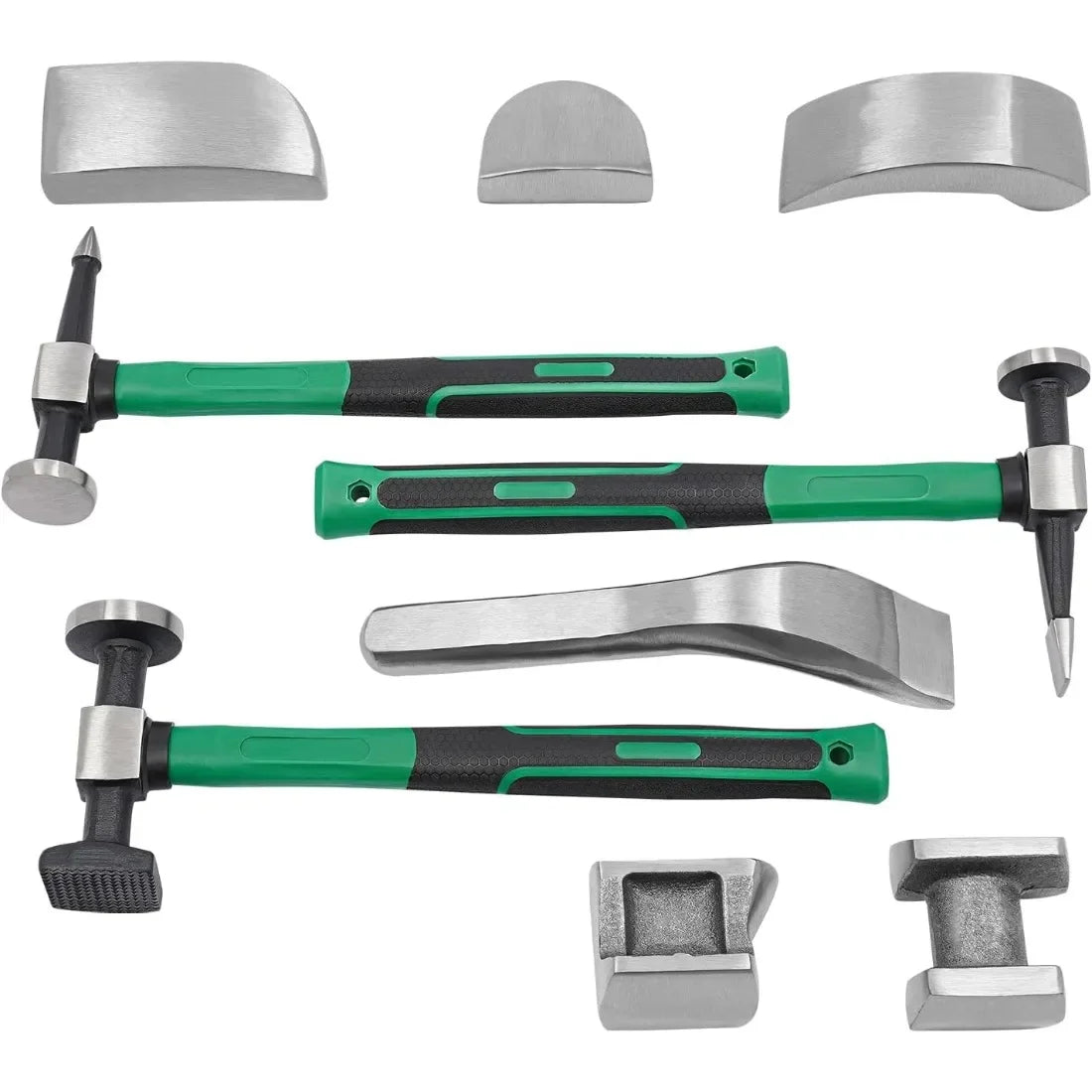 9 Pcs Auto Body Panel Fender Hammer Dolly Set Dent Repair Tools Car Sheet Metal Shaping Movable Car Body Corrector Kit