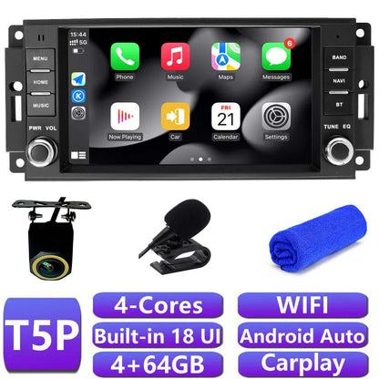 DSP Carplay For Jeep Wrangler 3 JK Android Head Unit Screen 2 Din Autoradio BT GPS Navigation Multimedia Player Car Radio Stereo