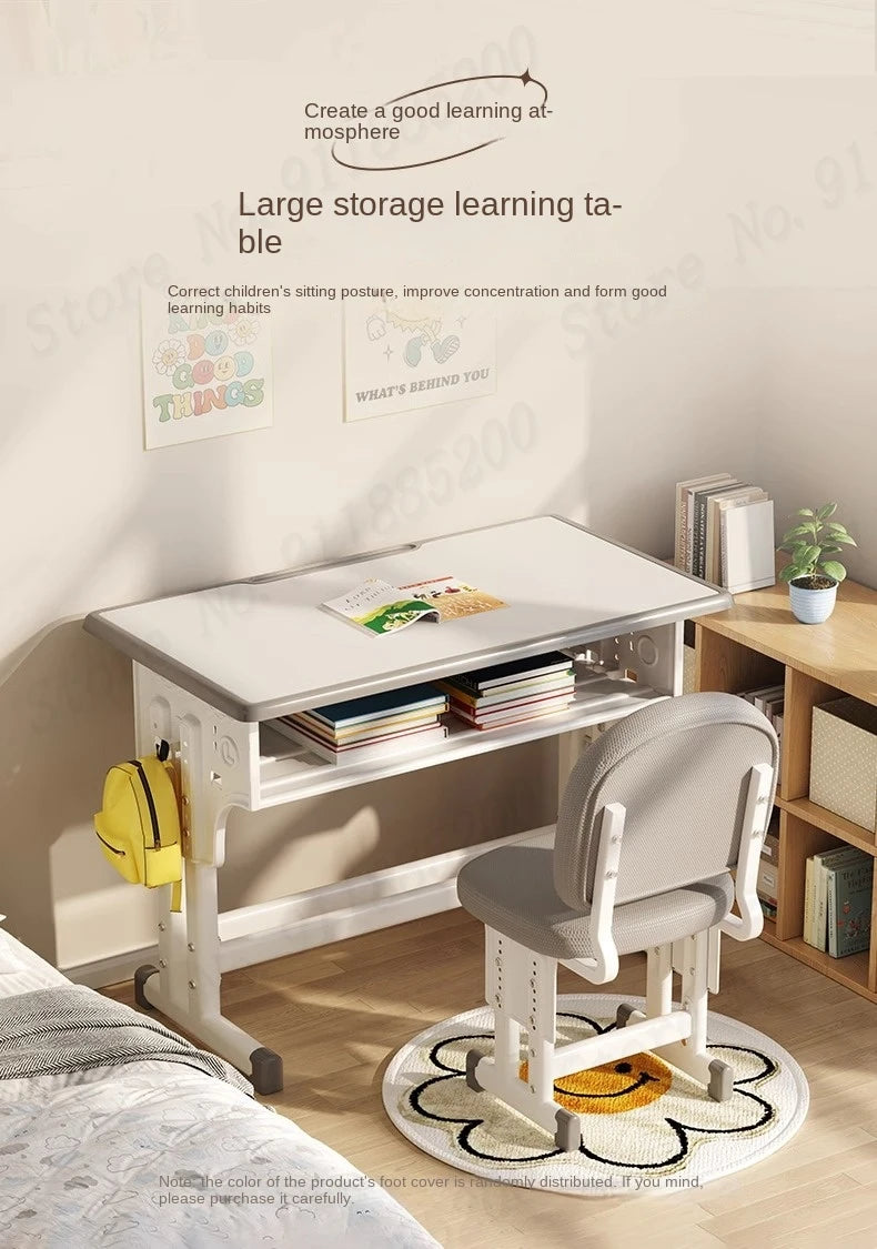 Children's Study Table Home Small Student Writing Desk, School Cтол, Simple Adjustable Мебель Set, Enlarged Tabletop Mobiliário