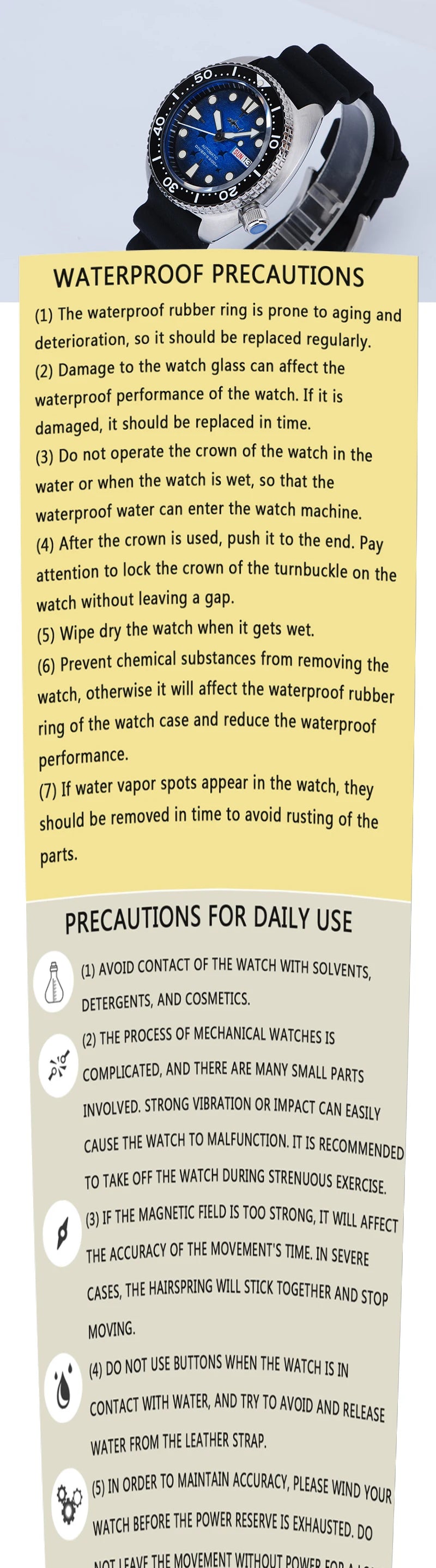 Heimdallr Watches For Men 20Bar Waterproof Luminous Sapphire Crystal NH36A Automatic Movement Vintage Men's Diving Wristwatch