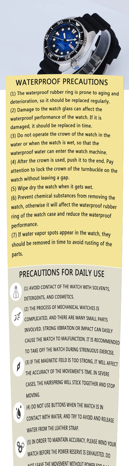 Heimdallr Watches For Men 20Bar Waterproof Luminous Sapphire Crystal NH36A Automatic Movement Vintage Men's Diving Wristwatch