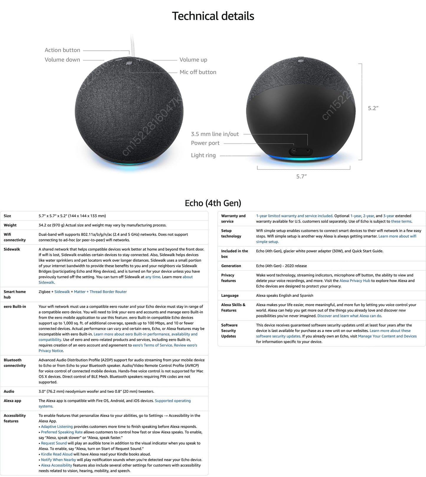 Brand New Original Alexa Echo Dot Maximum Version Model Smart Speaker With Premium Sound Horn Smart Home Zigbee Hub