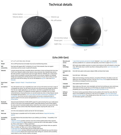 Brand New Original Alexa Echo Dot Maximum Version Model Smart Speaker With Premium Sound Horn Smart Home Zigbee Hub