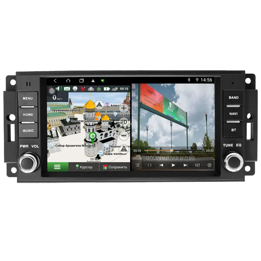 DSP Carplay For Jeep Wrangler 3 JK Android Head Unit Screen 2 Din Autoradio BT GPS Navigation Multimedia Player Car Radio Stereo