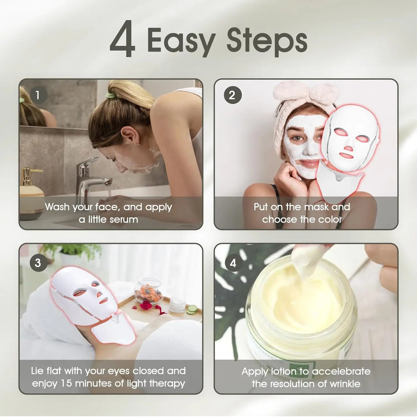 Light Therapy Face Beauty Facial 7 Colours LED Beauty Care Devices Red Light Therapy Skin Care Led Mask Home Use Beauty
