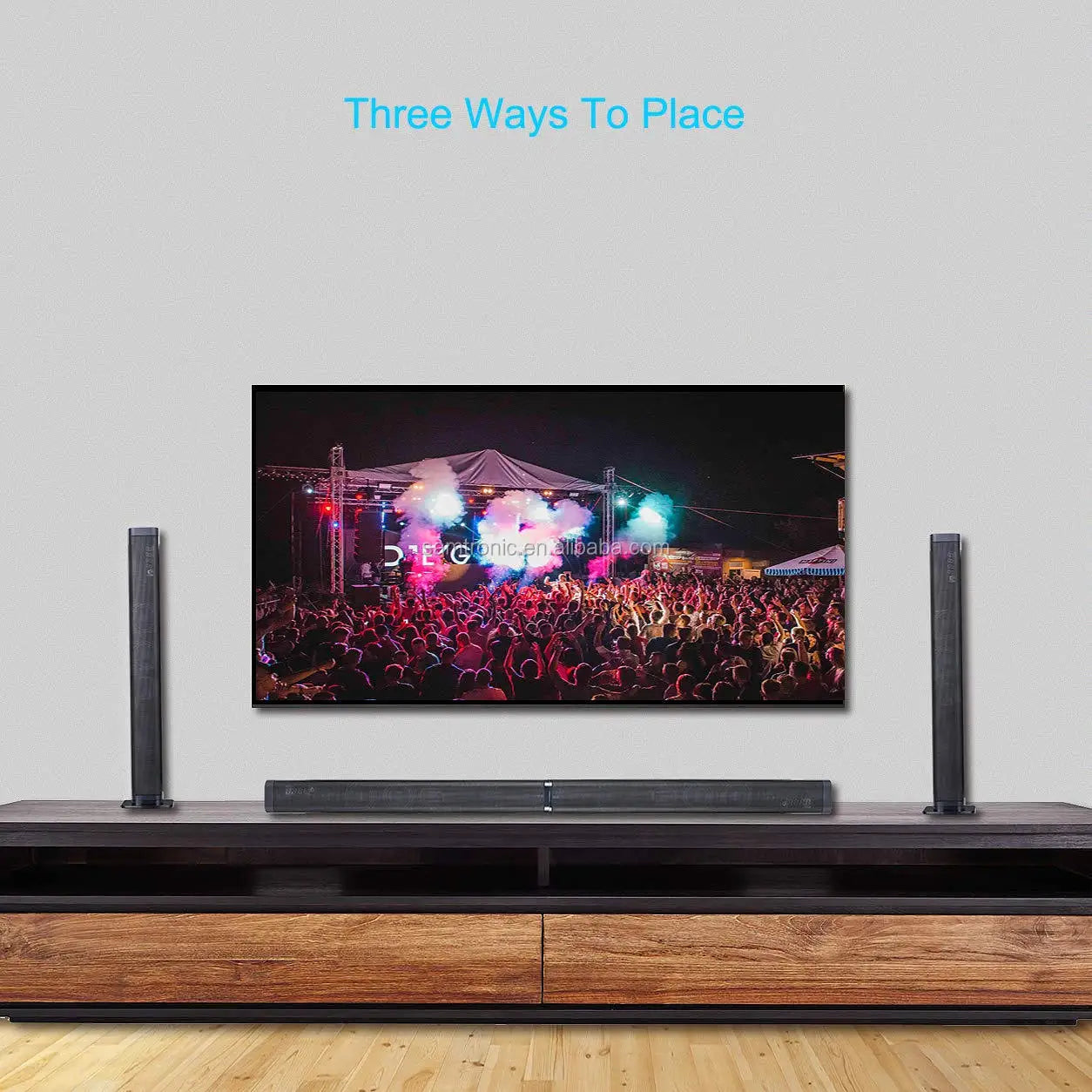 Samtronic 2 In 1 Separable Soundbar For TV Sound Bar, 50W Wired & Wireless Soundbar, ARC/Optical/AUX Connection