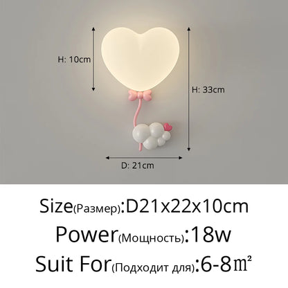 Modern Bedroom Wall Lamp Children's Room Night Lamp Cartoon Cute Boy Girl Room Corridor Wall Lamp Home Decoration Indoor Light