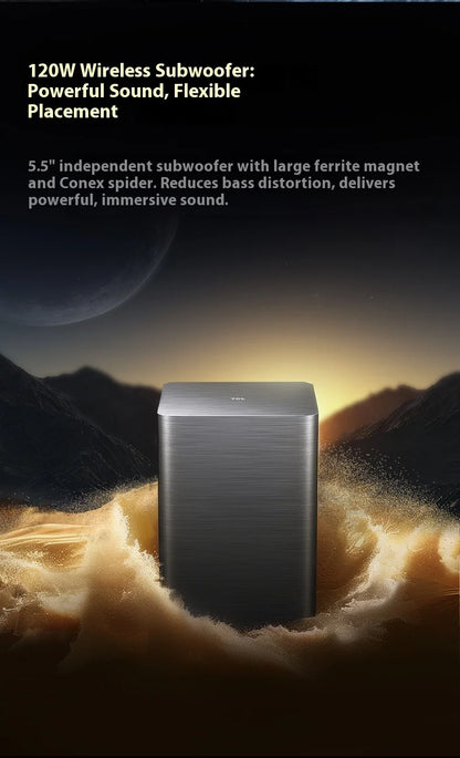 Sales TCL Soundbar S55h  With Dolby Atmos And Dts Virtual:X 220w High-Power Independent Subwoofer Home speaker Bluetooth 220W