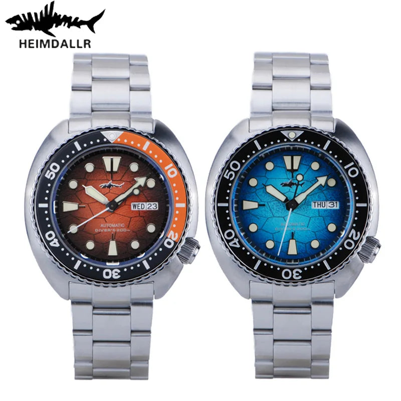 Heimdallr Watches For Men 20Bar Waterproof Luminous Sapphire Crystal NH36A Automatic Movement Vintage Men's Diving Wristwatch
