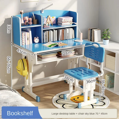 Children's Study Table Home Small Student Writing Desk, School Cтол, Simple Adjustable Мебель Set, Enlarged Tabletop Mobiliário