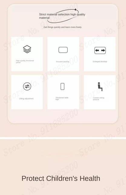 Children's Study Table Home Small Student Writing Desk, School Cтол, Simple Adjustable Мебель Set, Enlarged Tabletop Mobiliário