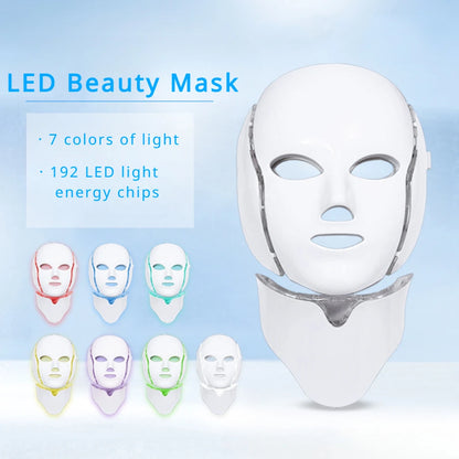 Light Therapy Face Beauty Facial 7 Colours LED Beauty Care Devices Red Light Therapy Skin Care Led Mask Home Use Beauty