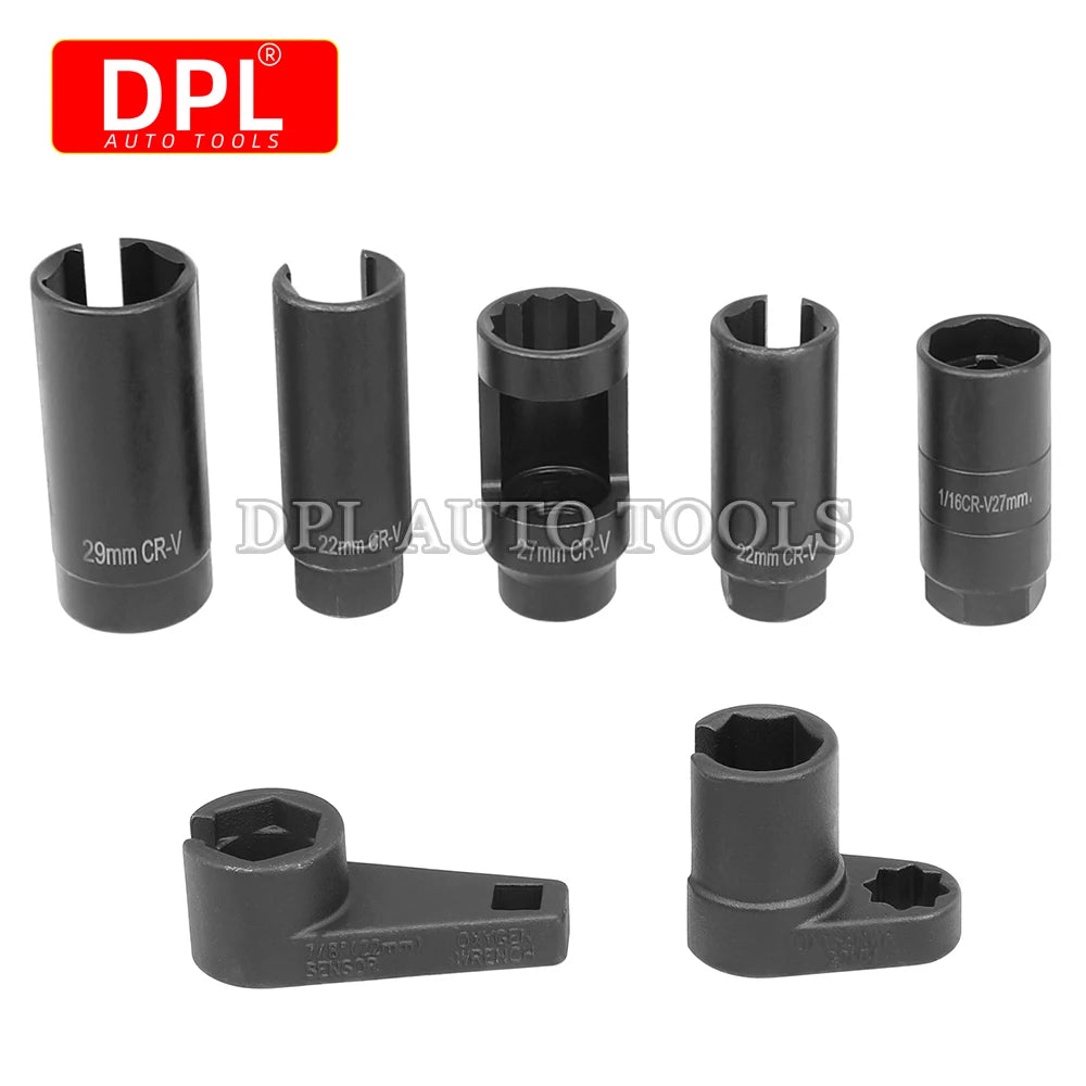 7pcs Oxygen Sensor Socket Automotive Shop Hand Tool Set