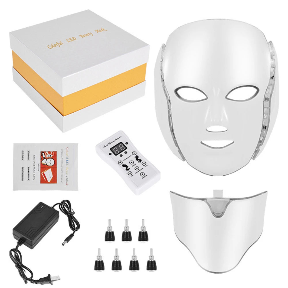 Light Therapy Face Beauty Facial 7 Colours LED Beauty Care Devices Red Light Therapy Skin Care Led Mask Home Use Beauty
