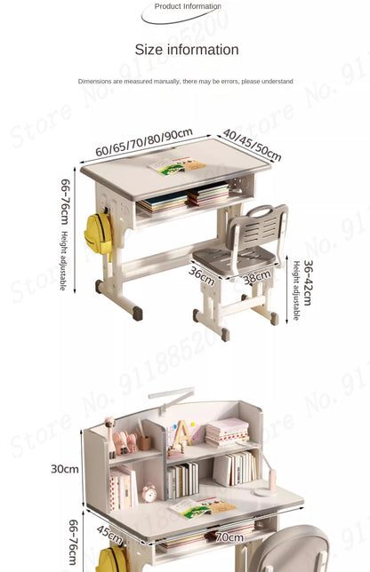 Children's Study Table Home Small Student Writing Desk, School Cтол, Simple Adjustable Мебель Set, Enlarged Tabletop Mobiliário
