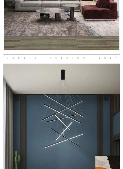 Modern LED Chandeliers Luster Lights For Stair Hall Bedroom Room Duplex Building Indoor Lighting Fixture Ceiling Chandelier