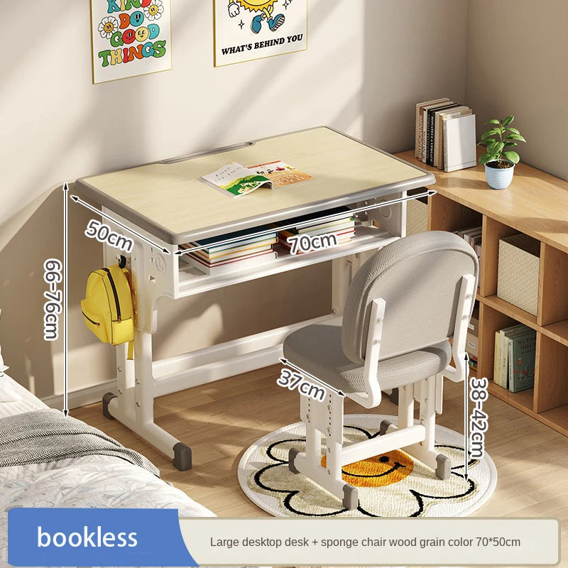 Children's Study Table Home Small Student Writing Desk, School Cтол, Simple Adjustable Мебель Set, Enlarged Tabletop Mobiliário