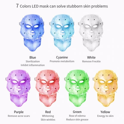 Light Therapy Face Beauty Facial 7 Colours LED Beauty Care Devices Red Light Therapy Skin Care Led Mask Home Use Beauty