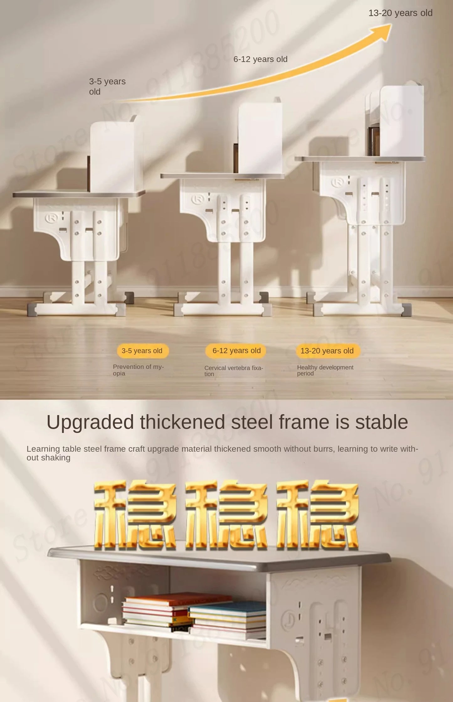 Children's Study Table Home Small Student Writing Desk, School Cтол, Simple Adjustable Мебель Set, Enlarged Tabletop Mobiliário